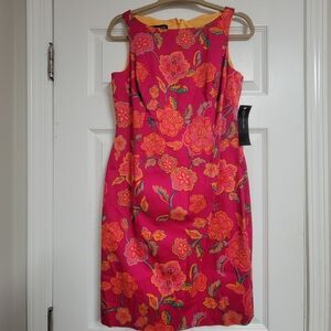 Jones New York NWT Sleeveless  Floral Sheath Dress Size 6.